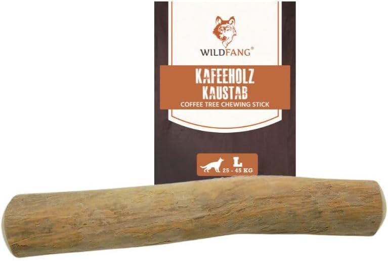 Wildfang® kauwstaaf van koffiehout voor uw viervoeter I hondenspeeltje houtrol - kauwspeelgoed - tandverzorging & kauwspier training I duurzame & natuurlijke kauwstaaf voor uw hond