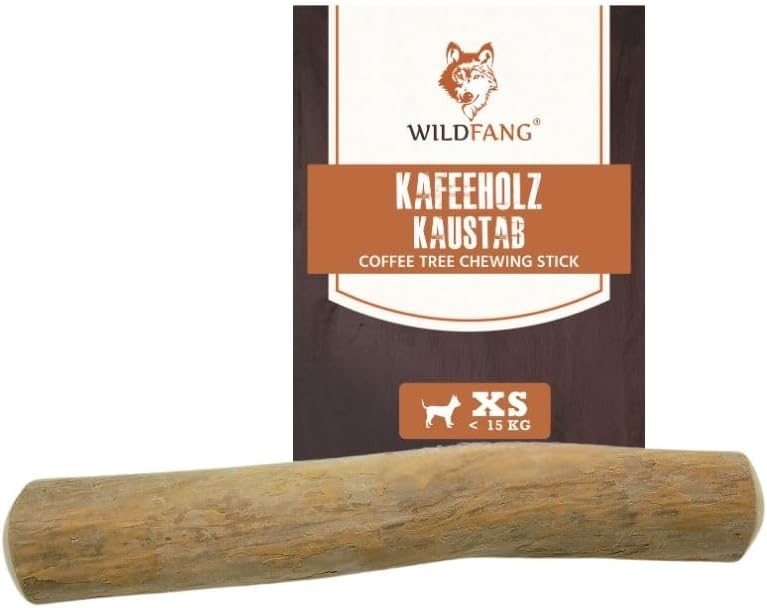 Wildfang® kauwstaaf van koffiehout voor uw viervoeter I hondenspeeltje houtrol - kauwspeelgoed - tandverzorging & kauwspier training I duurzame & natuurlijke kauwstaaf voor uw hond