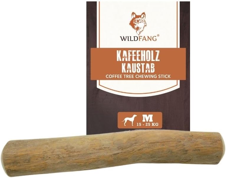 Wildfang® kauwstaaf van koffiehout voor uw viervoeter I hondenspeeltje houtrol - kauwspeelgoed - tandverzorging & kauwspier training I duurzame & natuurlijke kauwstaaf voor uw hond