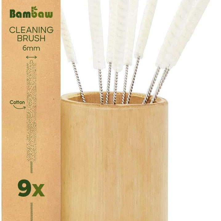 Bambaw Straw Brush Set (3 or 9 pcs) | Eco-Friendly Cleaning Brushes