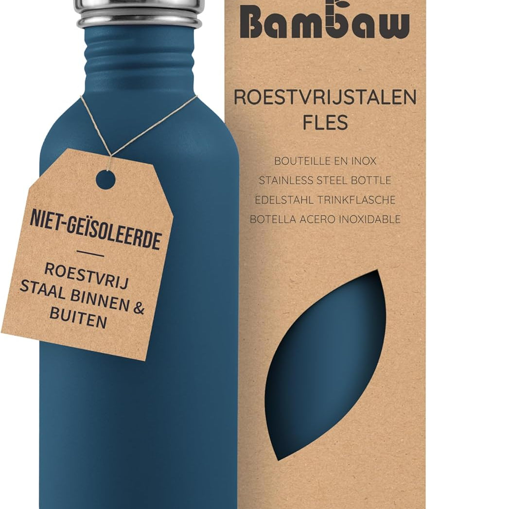 Bambaw Stainless Steel Water Bottle | Reusable Plastic-Free Drinking Bottle (0.5L – 1L, Multiple Colors)