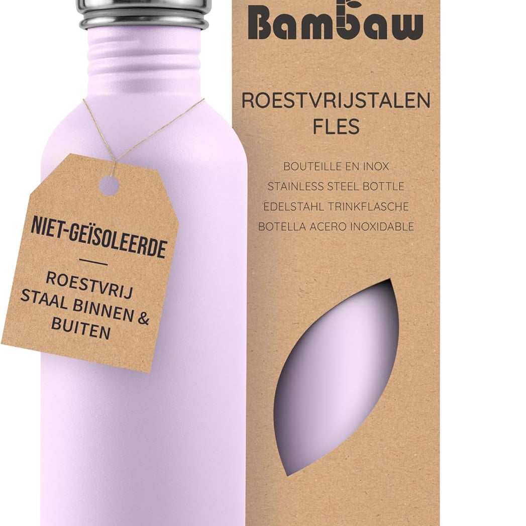 Bambaw Stainless Steel Water Bottle | Reusable Plastic-Free Drinking Bottle (0.5L – 1L, Multiple Colors)