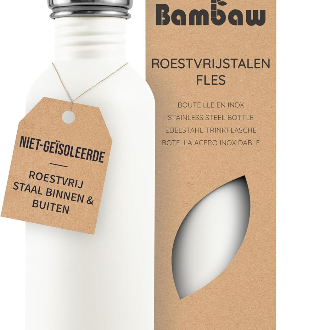 Bambaw Stainless Steel Water Bottle | Reusable Plastic-Free Drinking Bottle (0.5L – 1L, Multiple Colors)