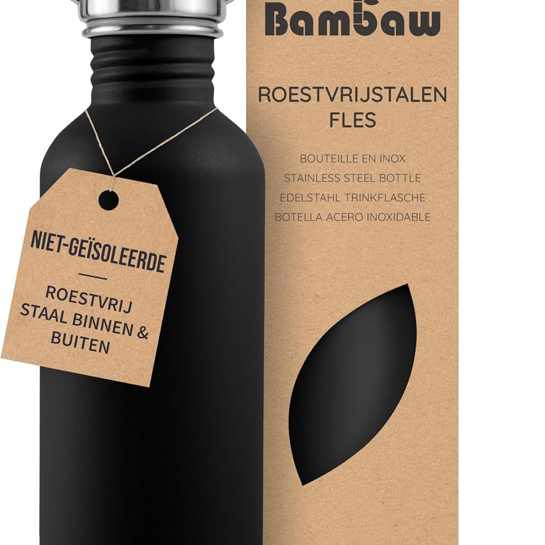 Bambaw Stainless Steel Water Bottle | Reusable Plastic-Free Drinking Bottle (0.5L – 1L, Multiple Colors)