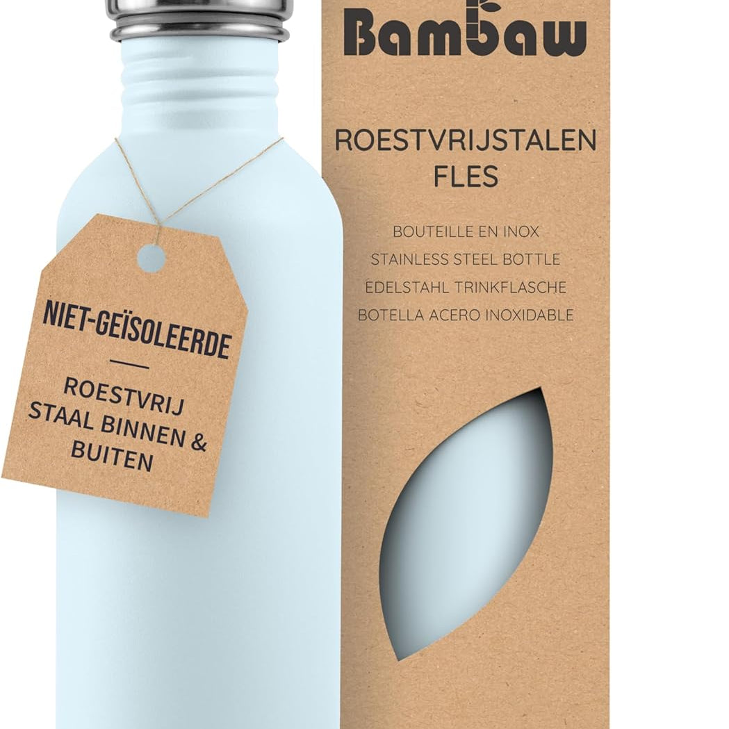 Bambaw Stainless Steel Water Bottle | Reusable Plastic-Free Drinking Bottle (0.5L – 1L, Multiple Colors)