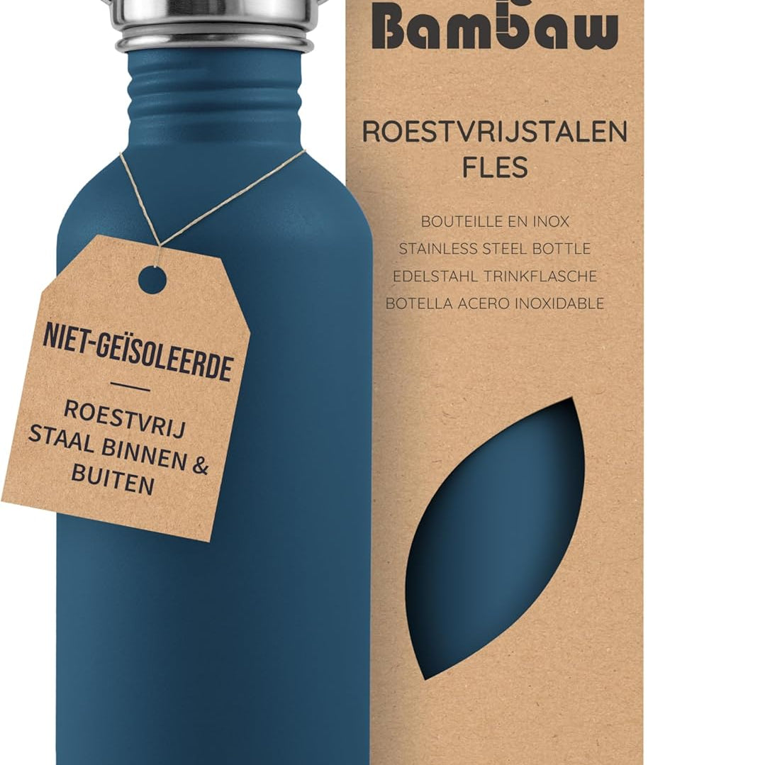 Bambaw Stainless Steel Water Bottle | Reusable Plastic-Free Drinking Bottle (0.5L – 1L, Multiple Colors)