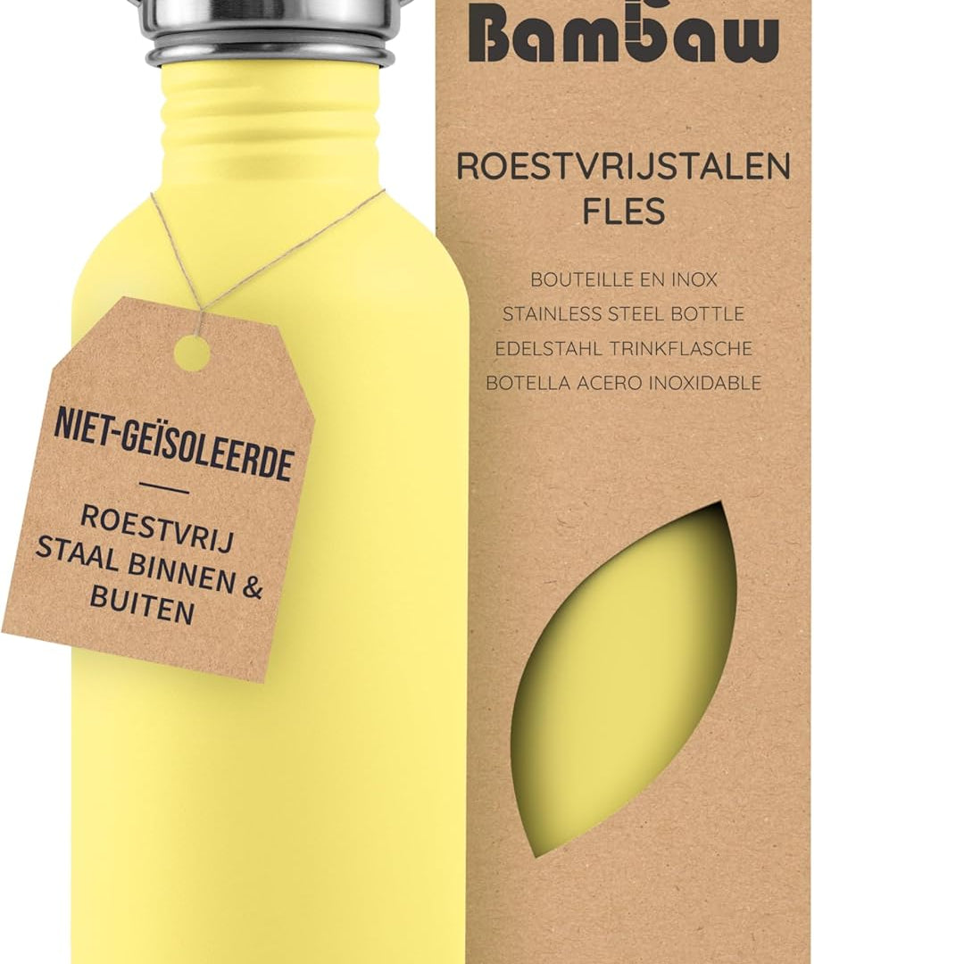 Bambaw Stainless Steel Water Bottle | Reusable Plastic-Free Drinking Bottle (0.5L – 1L, Multiple Colors)