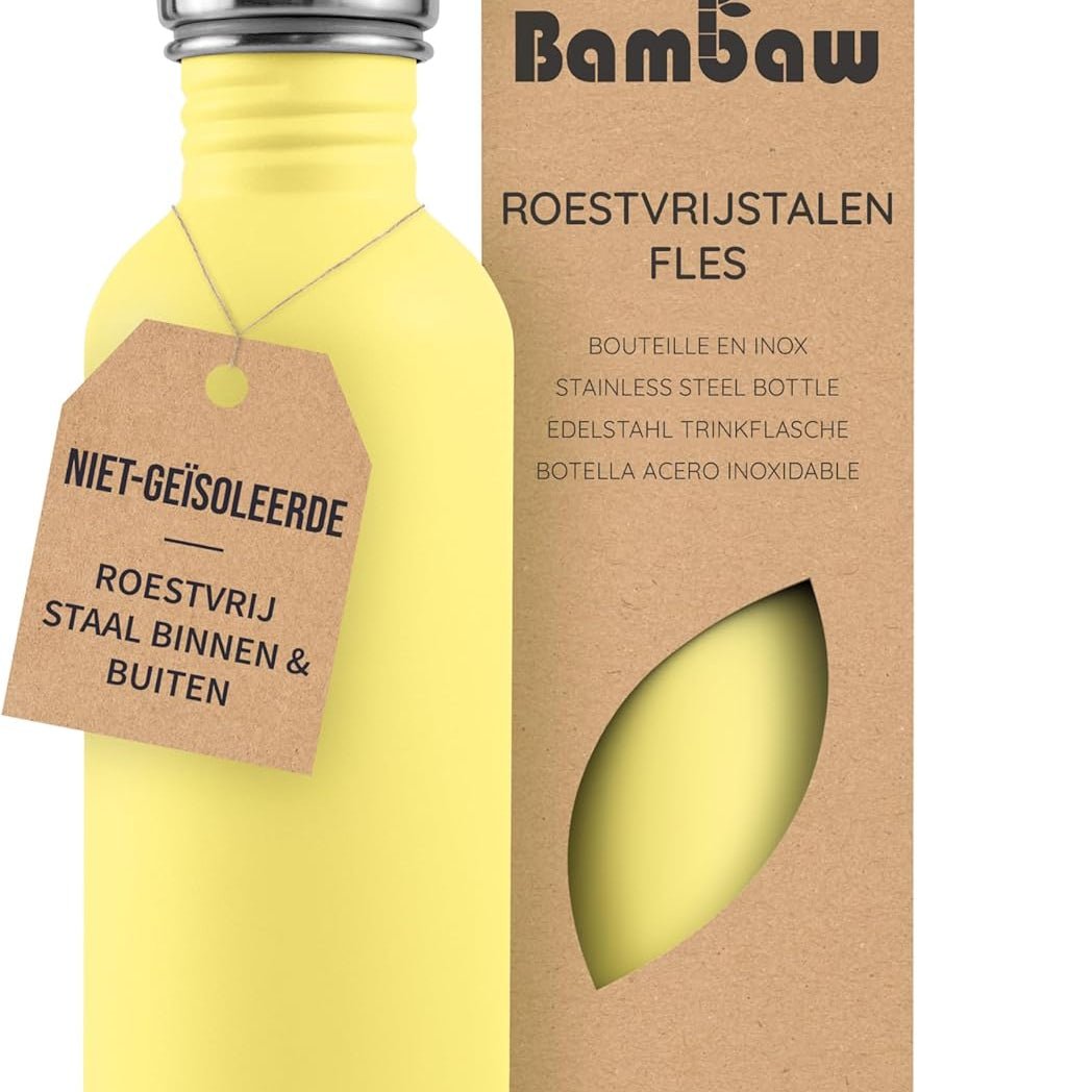 Bambaw Stainless Steel Water Bottle | Reusable Plastic-Free Drinking Bottle (0.5L – 1L, Multiple Colors)