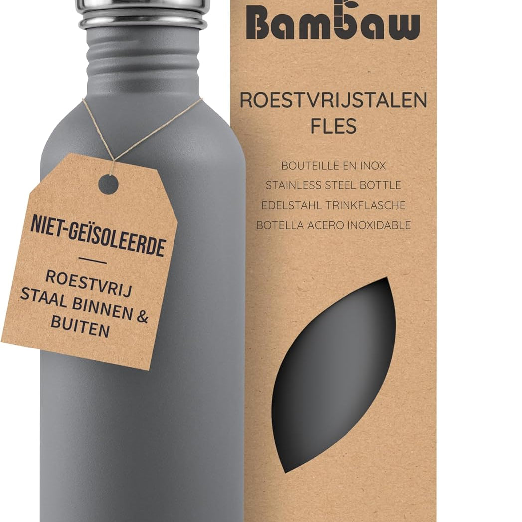 Bambaw Stainless Steel Water Bottle | Reusable Plastic-Free Drinking Bottle (0.5L – 1L, Multiple Colors)