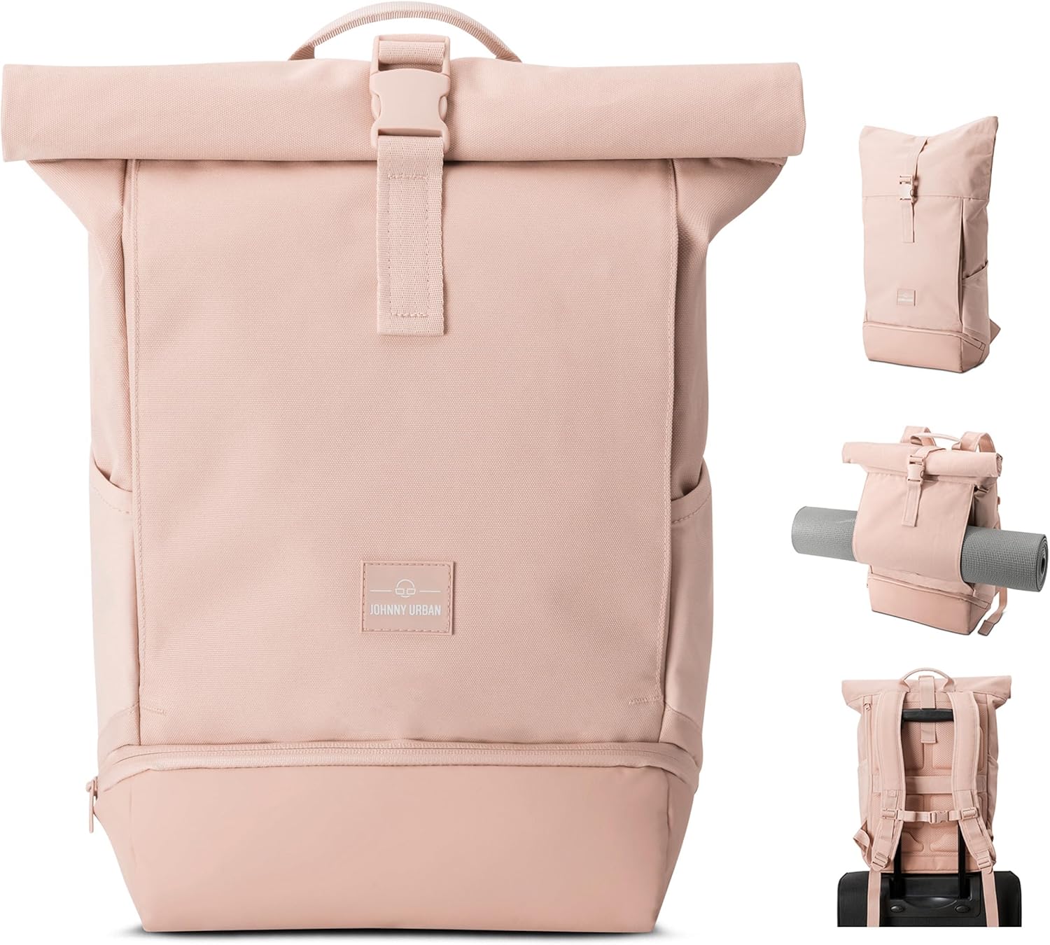 Johnny Urban Backpack Women & Men - Allen Medium - Rolltop Backpack Women & Men with Laptop Compartment for Travel Hand Luggage University - Laptop Rucksack - Water Repellent