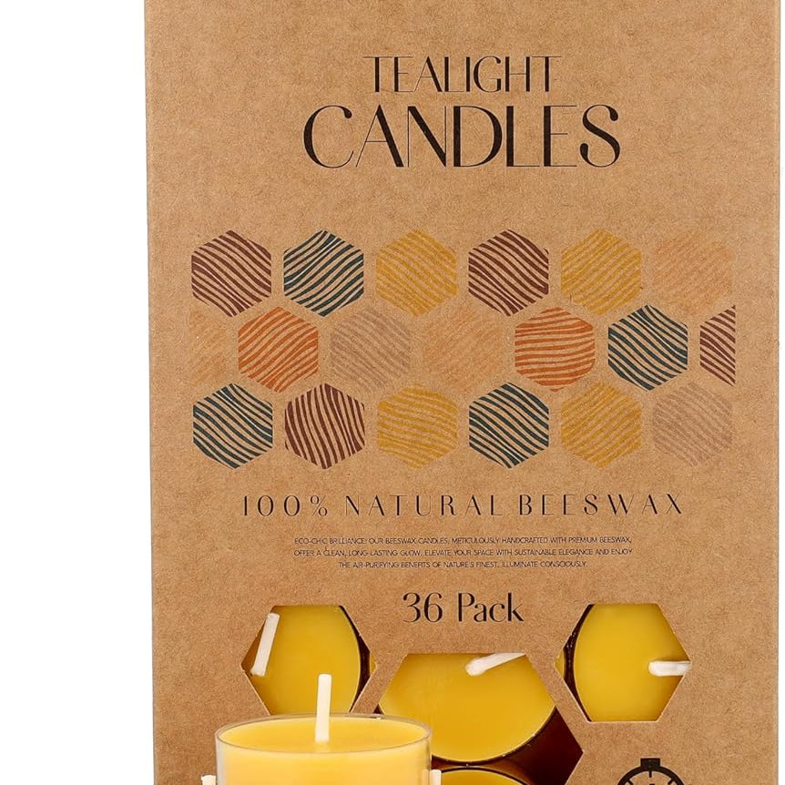 Danilovo Pure Beeswax Tealight Candles – Pack of 12