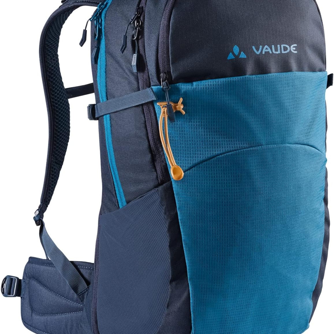 VAUDE Wizard 24+4 Unisex Adult Backpack – Red & Blue | Sustainable Expandable Daypack