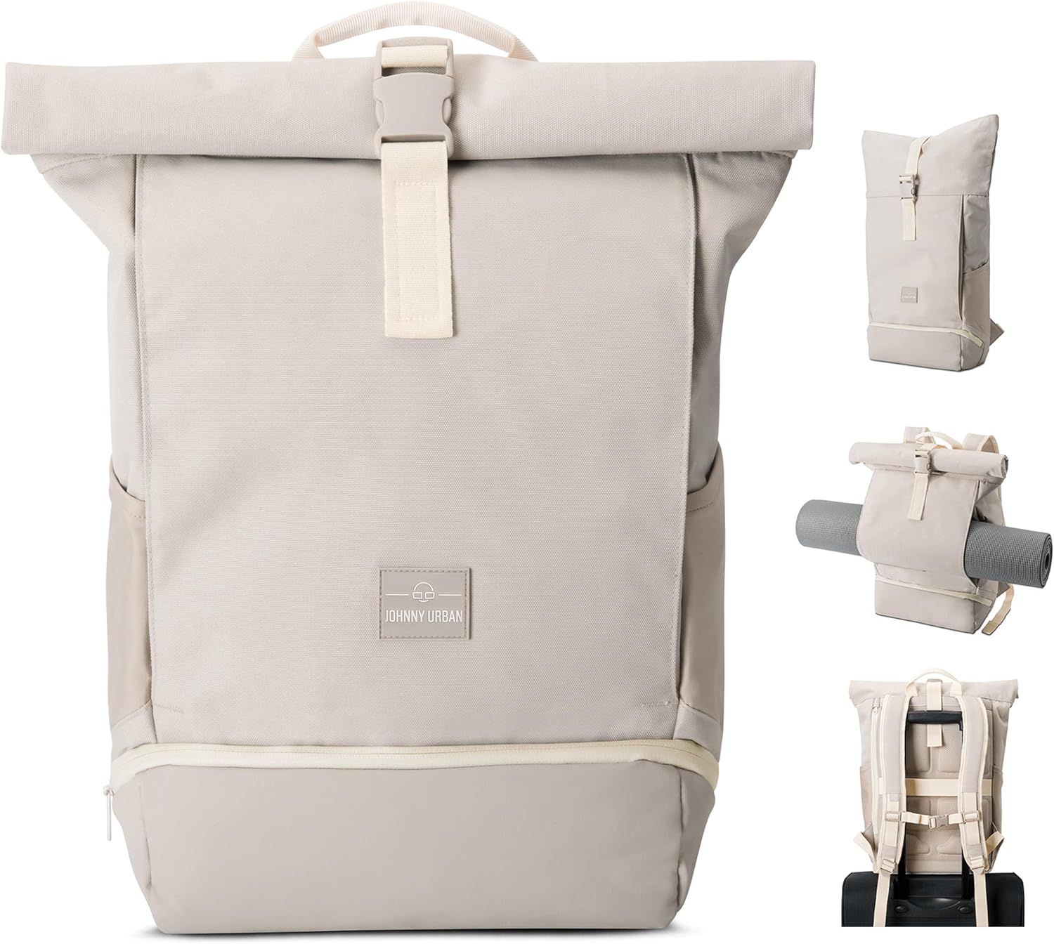 Johnny Urban Backpack Women & Men - Allen Medium - Rolltop Backpack Women & Men with Laptop Compartment for Travel Hand Luggage University - Laptop Rucksack - Water Repellent