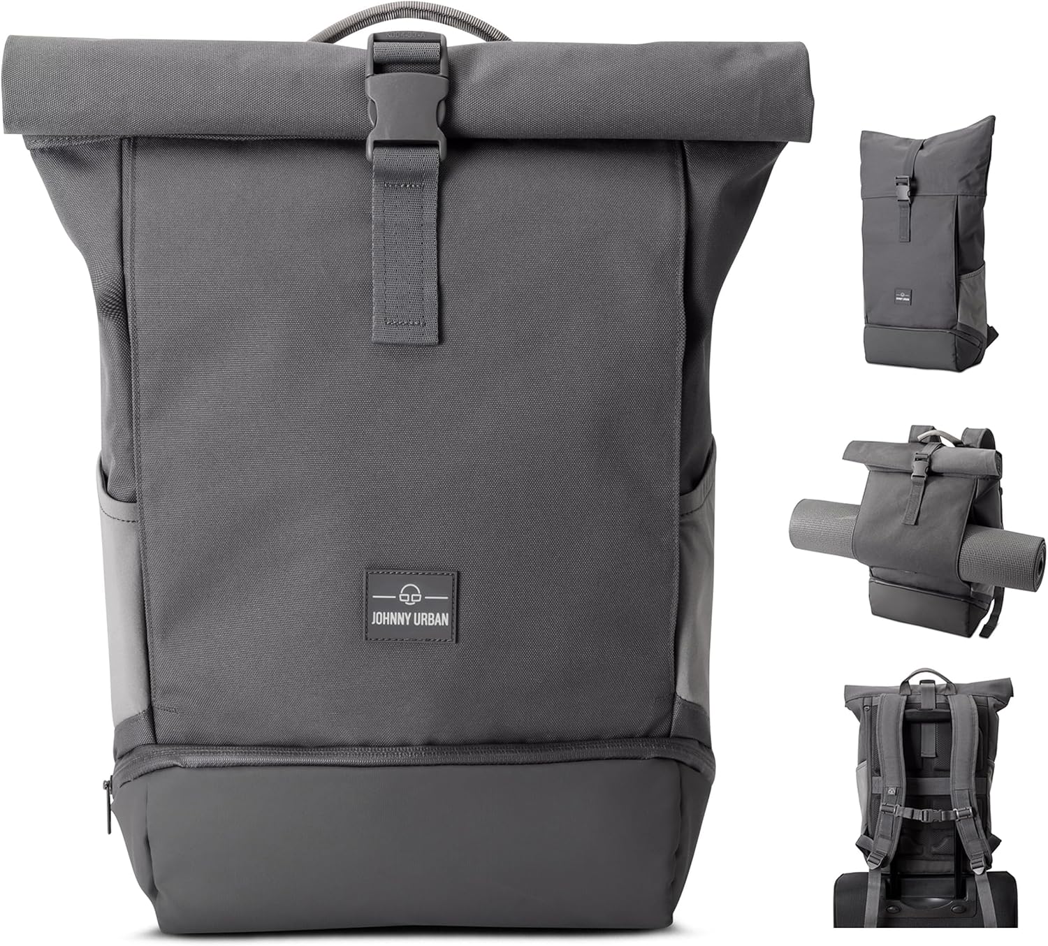 Johnny Urban Backpack Women & Men - Allen Medium - Rolltop Backpack Women & Men with Laptop Compartment for Travel Hand Luggage University - Laptop Rucksack - Water Repellent