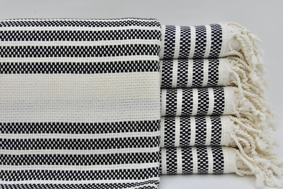 Hammam Towel | Beach Towel | Yoga Towel | 100x80cm made from 100% Turkish Cotton-3